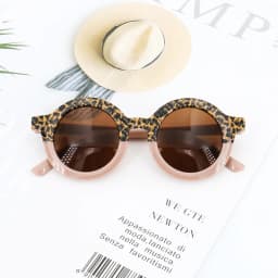 Baby Boys Girls Cute Cartoon Bear Shape Fashion Round Glasses Children Vintage Sunglasses UV Protection Classic Kids Eyewear
