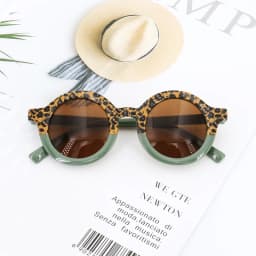 Baby Boys Girls Cute Cartoon Bear Shape Fashion Round Glasses Children Vintage Sunglasses UV Protection Classic Kids Eyewear