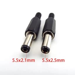 DC Female Male Power Supply Plug Connectors 5.5mm X 2.1mm 5.5x2.5mm Female Male Jack Socket Adapter Wire 5525 5521