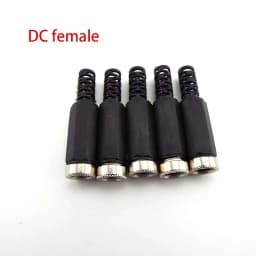 DC Female Male Power Supply Plug Connectors 5.5mm X 2.1mm 5.5x2.5mm Female Male Jack Socket Adapter Wire 5525 5521