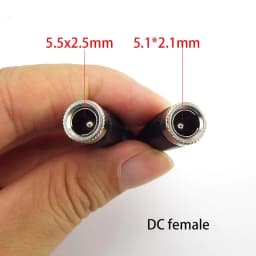 DC Female Male Power Supply Plug Connectors 5.5mm X 2.1mm 5.5x2.5mm Female Male Jack Socket Adapter Wire 5525 5521