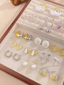 XIYANIKE Silver Color French Punk Hip-Hop Geometric Small Hoop Earrings for Women Gold Silver Party Jewelry Accessories