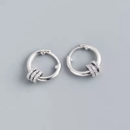 XIYANIKE Silver Color French Punk Hip-Hop Geometric Small Hoop Earrings for Women Gold Silver Party Jewelry Accessories