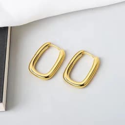 XIYANIKE Silver Color French Punk Hip-Hop Geometric Small Hoop Earrings for Women Gold Silver Party Jewelry Accessories