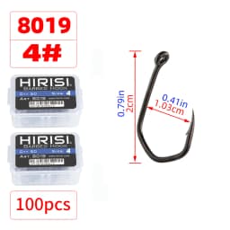 50pcs Carp Fishing Hooks Barbed Pinpoint Claw Hooks PTFE Coating High Carbon Stainless Steel Eyed Fish Hooks 8019