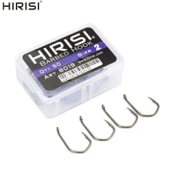 50pcs Carp Fishing Hooks Barbed Pinpoint Claw Hooks PTFE Coating High Carbon Stainless Steel Eyed Fish Hooks 8019
