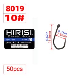 50pcs Carp Fishing Hooks Barbed Pinpoint Claw Hooks PTFE Coating High Carbon Stainless Steel Eyed Fish Hooks 8019