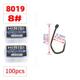 50pcs Carp Fishing Hooks Barbed Pinpoint Claw Hooks PTFE Coating High Carbon Stainless Steel Eyed Fish Hooks 8019