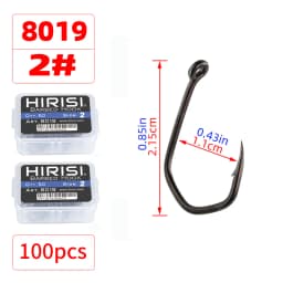 50pcs Carp Fishing Hooks Barbed Pinpoint Claw Hooks PTFE Coating High Carbon Stainless Steel Eyed Fish Hooks 8019