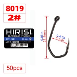 50pcs Carp Fishing Hooks Barbed Pinpoint Claw Hooks PTFE Coating High Carbon Stainless Steel Eyed Fish Hooks 8019