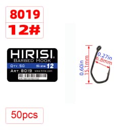 50pcs Carp Fishing Hooks Barbed Pinpoint Claw Hooks PTFE Coating High Carbon Stainless Steel Eyed Fish Hooks 8019