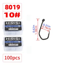 50pcs Carp Fishing Hooks Barbed Pinpoint Claw Hooks PTFE Coating High Carbon Stainless Steel Eyed Fish Hooks 8019