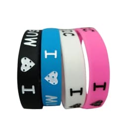 1PC New Design Ink Filled I Love Music Silicone Wristband for Music Fans Silicone Rubber Bracelets &Bangles Women Men Gift SH320