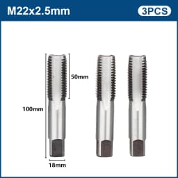 XCAN 3pcs M2-M12 Metric Tap Machine Screw Tap Drill Bit Tapping Tool Thread Plug Tap Thread Tap Metalworking Hand Tools
