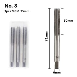 XCAN 3pcs M2-M12 Metric Tap Machine Screw Tap Drill Bit Tapping Tool Thread Plug Tap Thread Tap Metalworking Hand Tools