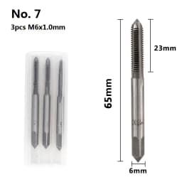 XCAN 3pcs M2-M12 Metric Tap Machine Screw Tap Drill Bit Tapping Tool Thread Plug Tap Thread Tap Metalworking Hand Tools