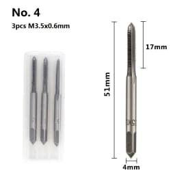 XCAN 3pcs M2-M12 Metric Tap Machine Screw Tap Drill Bit Tapping Tool Thread Plug Tap Thread Tap Metalworking Hand Tools