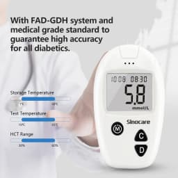 (50/100/200/400pcs) Sinocare Safe Accu Blood Glucose Test Strips (With Free Lancets)