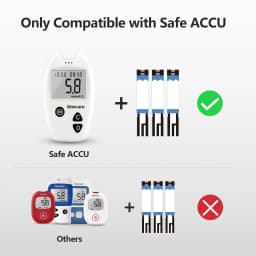 (50/100/200/400pcs) Sinocare Safe Accu Blood Glucose Test Strips (With Free Lancets)