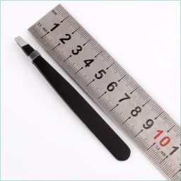 Black Eyebrow Tweezers Stainless Steel Slant Tip Hair Removal Makeup Tool Kit Eyelashes Extension Double Eyelid Application