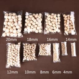 8-500pcs/bag Wood Beads 4/6/8/10/12/14/16/18/20mm Round Loose Spacer Wooden Beads For Bracelets Jewelry Making DIY Crafts Supply
