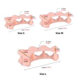 2Pcs=1Pair Hard Silicone Toe Finger Separator 3 Hole Hallux Valgus Orthopedic Spacers Bunion Overlapping Hammer Foot Corrector