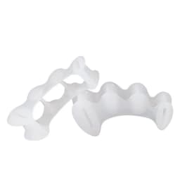2Pcs=1Pair Hard Silicone Toe Finger Separator 3 Hole Hallux Valgus Orthopedic Spacers Bunion Overlapping Hammer Foot Corrector