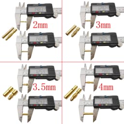 2mm 3mm 3.5mm 4mm Bullet Banana Plug Gold-Plated Banana Male Female Connector Battery Plugs Kits for RC Battery Parts DIY