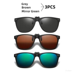 VIVIBEE Men Photochromic Polarized Lens Flip Up Clip on Sunglasses Women Driving Sun Glasses with Clips 2026 Trending Product