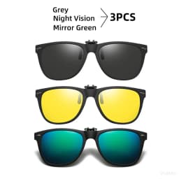 VIVIBEE Men Photochromic Polarized Lens Flip Up Clip on Sunglasses Women Driving Sun Glasses with Clips 2026 Trending Product