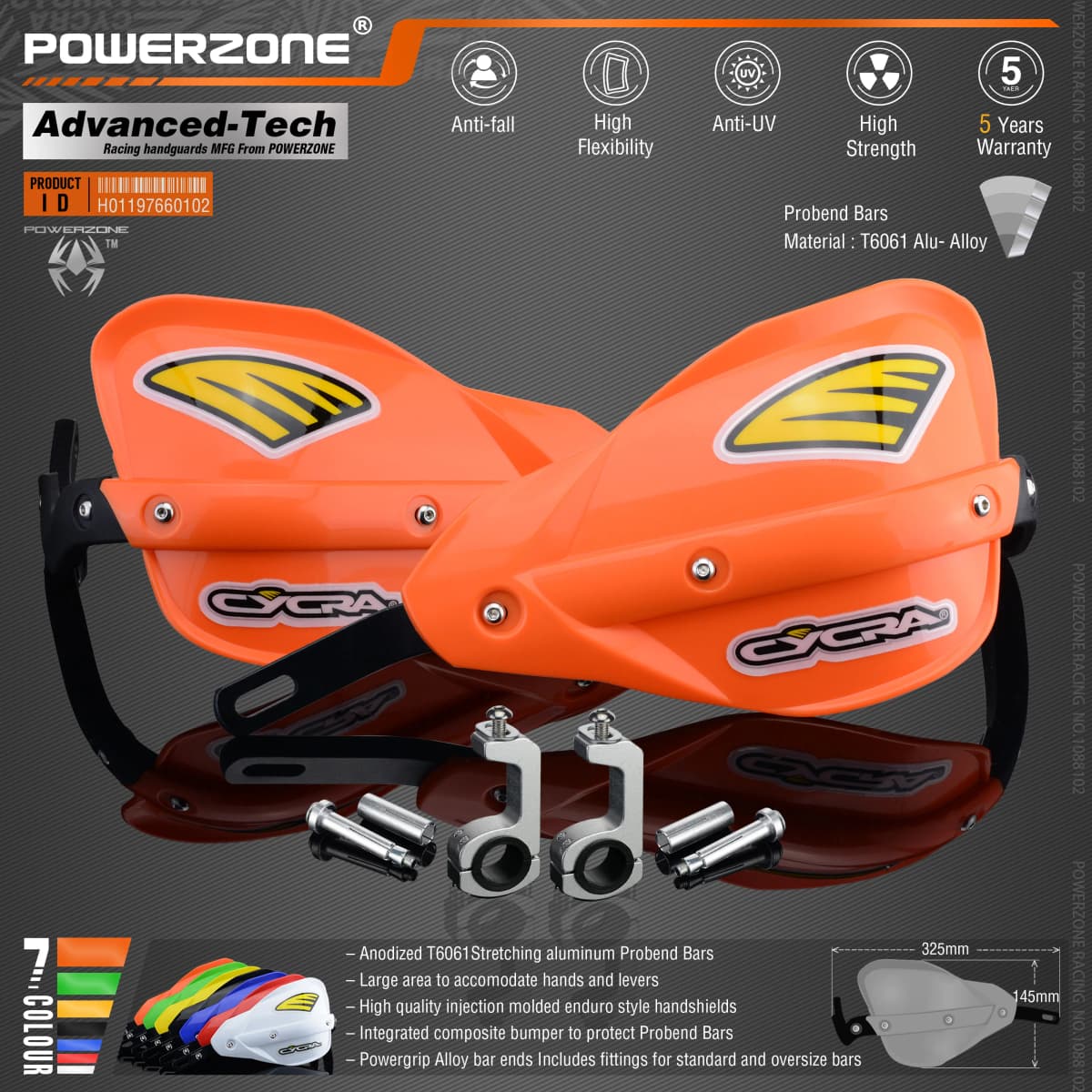 Powerzone Probend Handguards For Honda KTM ADV EXC EnduroHusqvarna TE CRF WRF DRZ KLX Motorcycle Dirt Bike ATV Handlebar