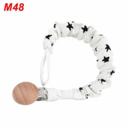 Baby Infant Cotton Pacifier Clip for Newborn Teething Soother Chew Dummy Chains CORB