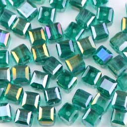 WLYeeS 2 3 4 6 8mm Square shape Austrian crystal beads Square Glass Loose Spacer Bead for Jewelry Bracelet Necklace Making DIY