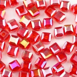 WLYeeS 2 3 4 6 8mm Square shape Austrian crystal beads Square Glass Loose Spacer Bead for Jewelry Bracelet Necklace Making DIY