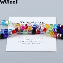 WLYeeS 2 3 4 6 8mm Square shape Austrian crystal beads Square Glass Loose Spacer Bead for Jewelry Bracelet Necklace Making DIY
