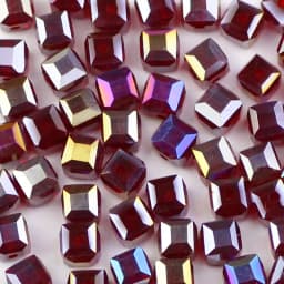 WLYeeS 2 3 4 6 8mm Square shape Austrian crystal beads Square Glass Loose Spacer Bead for Jewelry Bracelet Necklace Making DIY