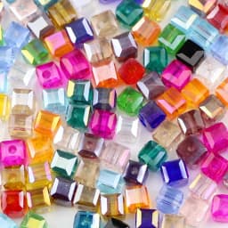 WLYeeS 2 3 4 6 8mm Square shape Austrian crystal beads Square Glass Loose Spacer Bead for Jewelry Bracelet Necklace Making DIY