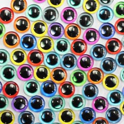 6mm Random Mixed Toys Dolls Dragon Eyes Round Glass Cabochon Flatback Photo For DIY Making Accessories by Pairs K06171