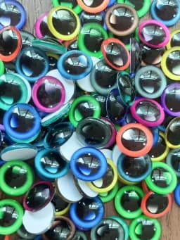 6mm Random Mixed Toys Dolls Dragon Eyes Round Glass Cabochon Flatback Photo For DIY Making Accessories by Pairs K06171
