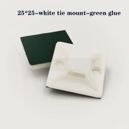 Cable Tie Mount Black White Zip Tie Car Cable Wire Removable Wall Holder Mount Clip Green Glue Self Adhesive Cable Tie Base