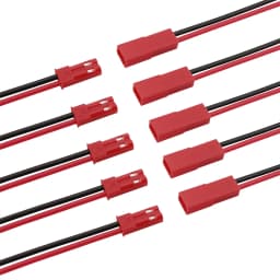 JST 2 Pin Male and Female Cable Connector JST 2P Wire Plug Jack Connectors for LED Light Strip RC BEC Battery DIY FPV Drone