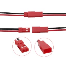 JST 2 Pin Male and Female Cable Connector JST 2P Wire Plug Jack Connectors for LED Light Strip RC BEC Battery DIY FPV Drone