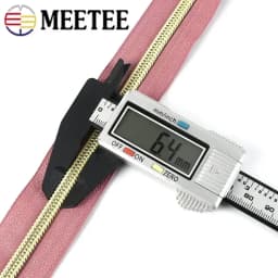 Meetee 2/4/8/10M 5# Nylon Coil Code Zippers Decor DIY Sewing Bags Purse Garment Zipper Tapes Colorful Zips Repair Accessories