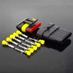 2-5 Sets Kit 2 Pin 1/2/3/4/5/6 Pins Way AMP Super Seal Waterproof Electrical Wire Connector Plug for Car Waterproof Connector
