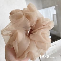 Spring summer organza hair scrunchie large fairy chiffon women Elastic Hair Band Ponytail Holder Hair Tie Girl Gum Accessories