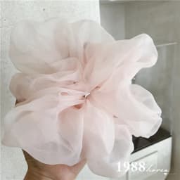 Spring summer organza hair scrunchie large fairy chiffon women Elastic Hair Band Ponytail Holder Hair Tie Girl Gum Accessories