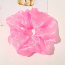 Spring summer organza hair scrunchie large fairy chiffon women Elastic Hair Band Ponytail Holder Hair Tie Girl Gum Accessories