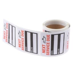 100-300pcs/roll Oil Change Maintenance Service Reminder Stickers Window Sticker Adhesive Labels Car Sticker  "NEXT SERVICE DUE"