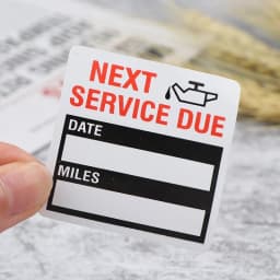 100-300pcs/roll Oil Change Maintenance Service Reminder Stickers Window Sticker Adhesive Labels Car Sticker  "NEXT SERVICE DUE"