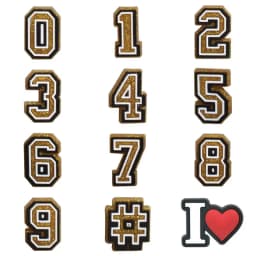 Angle Number for Crocs Accessories Lucky Charm Clogs Shoes Accessories Badge Unisex Clogs Buckle Kids Pins Decoration Jeans Gift